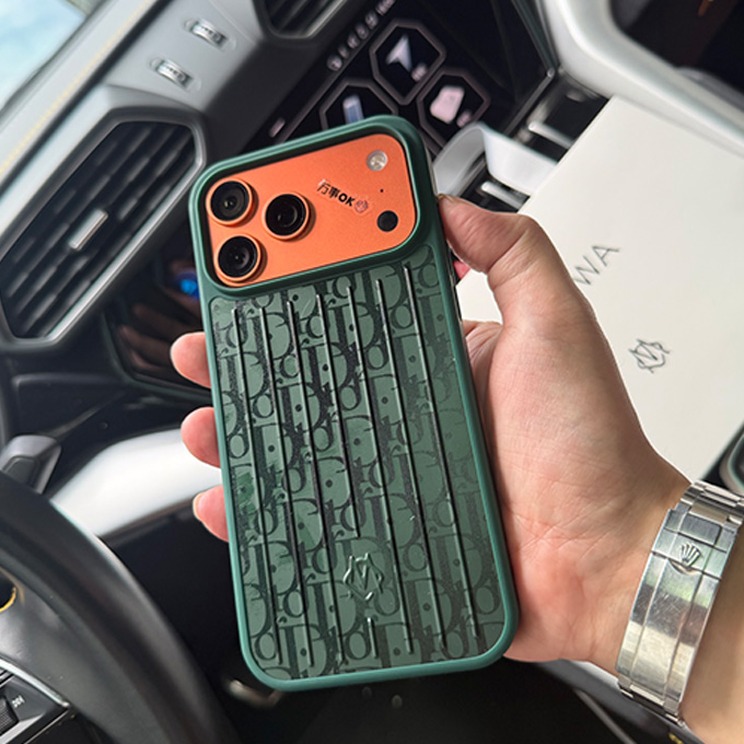 rimowa dior collaboration vertical grooved iphone case